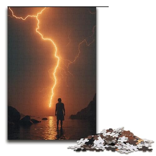 Puzzle für Erwachsene 1000 Teile leichtes Schaukel-Puzzle Holzpuzzle Lernspiel Herausforderungsspielzeug 1000 Teile (38 x 26 cm) von mowenbingpeng