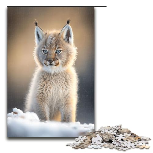 Puzzle für Erwachsene 1000 Teile niedlicher Rotluchs Puzzle Spiele Spielzeug Geschenk geeignet für die Schreibtischdekoration 1000 Teile (75 x 50 cm) von mowenbingpeng