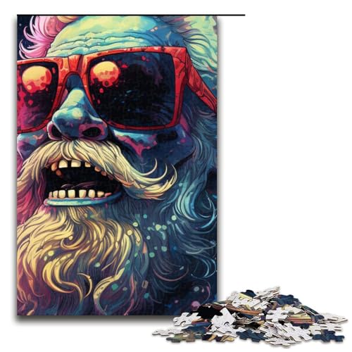 Puzzle für Erwachsene 1000 Teile psychedelisches Weihnachtsmann-Skelett Puzzle Spiele Spielzeug Geschenk geeignet für die Schreibtischdekoration 1000 Teile (75 x 50 cm) von mowenbingpeng