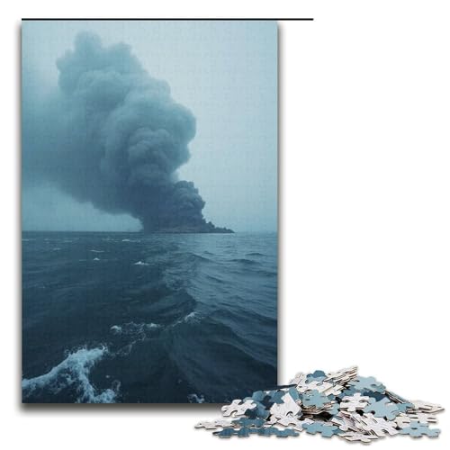 Puzzle für Erwachsene 1000 Teile riesiges Meer aus Rauch Puzzlespiele Spielzeug Geschenk geeignet für die Schreibtischdekoration 1000 Teile (38 x 26 cm) von mowenbingpeng