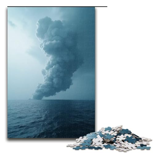Puzzle für Erwachsene 1000 Teile riesiges Meer aus Rauch Puzzlespiele Spielzeug Geschenk geeignet für die Schreibtischdekoration 1000 Teile (75 x 50 cm) von mowenbingpeng