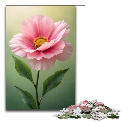 Puzzle für Erwachsene 1000 Teile rosa Pfirsich und grüne Weide jedes Teil ist einzigartig – anspruchsvolles Familienspiel 1000 Teile (75 x 50 cm) von mowenbingpeng