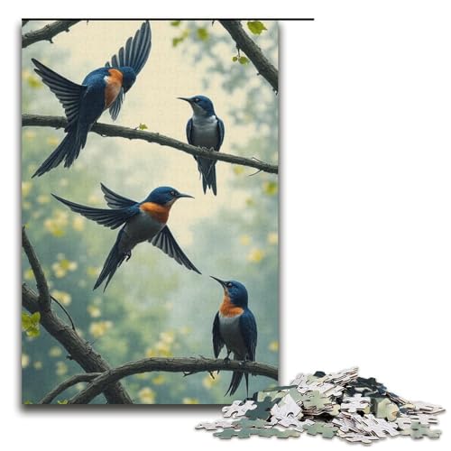 Puzzle für Erwachsene 1000 Teile ruhende Schwalbe Puzzle Lernspiele für Zuhause DIY-Spielzeug tolles Geschenk für Spiele 1000 Teile (38 x 26 cm) von mowenbingpeng
