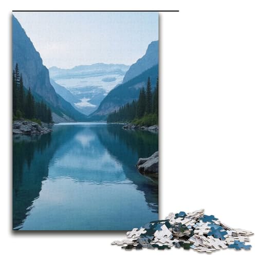 Puzzle für Erwachsene 1000 Teile schöne Flüsse und Berge Puzzlespiel lustiges Spielzeug 1000 Teile (38 x 26 cm) von mowenbingpeng