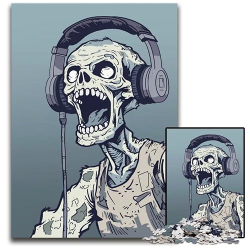 Puzzle für Erwachsene 1000 Teile singende ZombiePuzzles für Erwachsene Heimdekoration 1000 Teile (75 x 50 cm) von mowenbingpeng