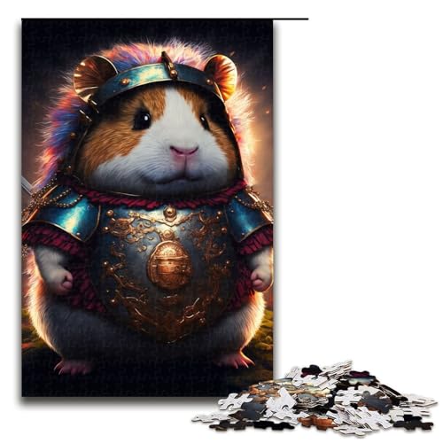 Puzzle für Erwachsene 1000 Teile süßer Meerschweinchen-Krieger Heimdekoration Puzzle-Spielzeug Geschenk für die ganze Familie 1000 Teile (75 x 50 cm) von mowenbingpeng