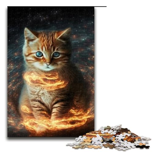 Puzzle für Erwachsene 1000 Teile süßes Haustier Katzen-Puzzle Spiele Spielzeug Geschenk geeignet für die Schreibtischdekoration 1000 Teile (75 x 50 cm) von mowenbingpeng