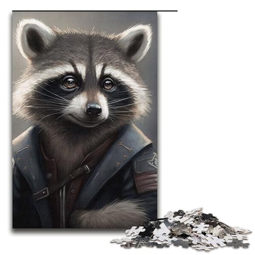 Puzzle für Erwachsene 1000 Teile süßes Waschbär-Puzzle jedes Teil ist einzigartig anspruchsvolles Familienspiel 1000 Teile (38 x 26 cm) von mowenbingpeng