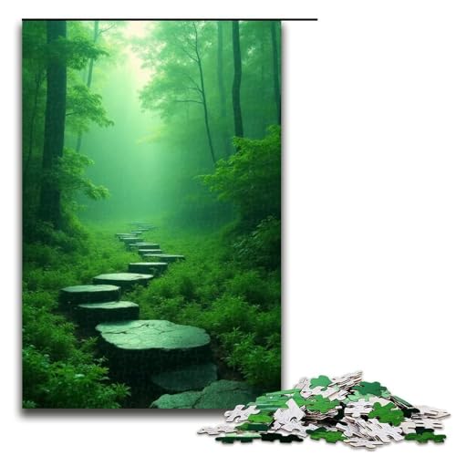 Puzzle für Erwachsene 1000 Teile tiefer Waldweg Geburtstagsgeschenk für Teenager ab 14 Jahren 1000 Teile (75 x 50 cm) von mowenbingpeng