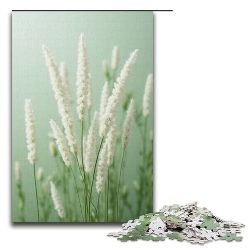 Puzzle für Erwachsene 1000 Teile weiße Schilfblumen Puzzlespiele Spielzeug Geschenk geeignet für die Schreibtischdekoration 1000 Teile (38 x 26 cm) von mowenbingpeng