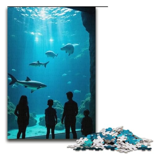 Puzzle für Erwachsene Aquarium-Puzzle 1000 Teile Holzpuzzle für Kinder ab 12 Jahren anspruchsvolles Spiel 1000 Teile (38 x 26 cm) von mowenbingpeng