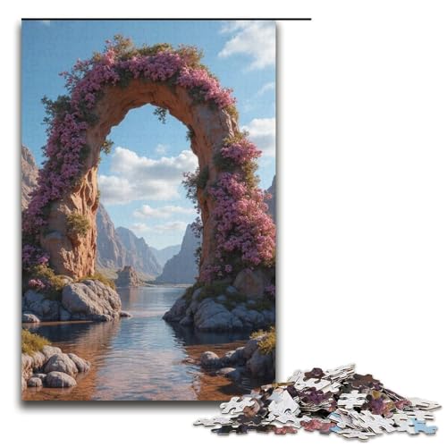 Puzzle für Erwachsene Arch of Wonderland 1000 Teile Holzpuzzle für Erwachsene und Kinder ab 12 Jahren Lernspielzeug 1000 Teile (38 x 26 cm) von mowenbingpeng