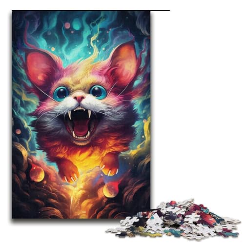 Puzzle für Erwachsene Bunte Maus 1000 Teile Holzpuzzle für Kinder ab 12 Jahren Heimdekoration 1000 Teile (38 x 26 cm) von mowenbingpeng