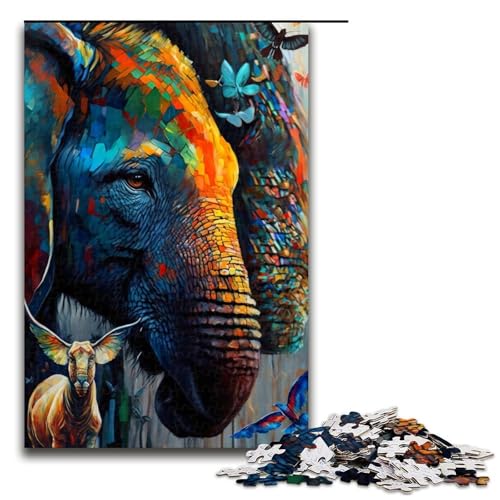 Puzzle für Erwachsene Bunte Tierwelt 1000 Teile tolles Geschenk geeignet für Teenager ab 14 Jahren 1000 Teile (75 x 50 cm) von mowenbingpeng