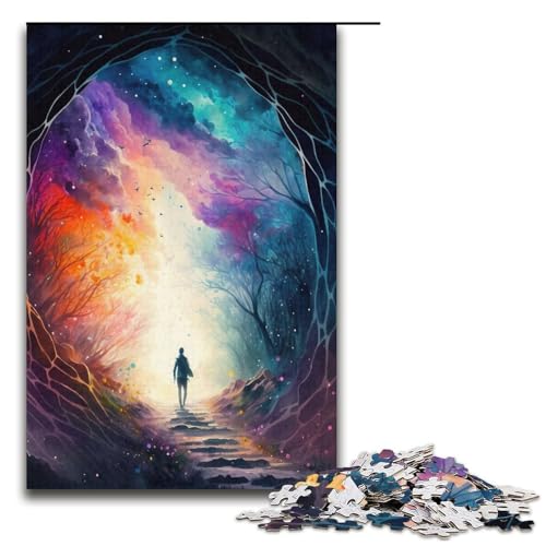 Puzzle für Erwachsene Bunte Träume 1000-teiliges Papierpuzzle für Kinder ab 12 Jahren Lernspielzeug 1000 Teile (38 x 26 cm) von mowenbingpeng