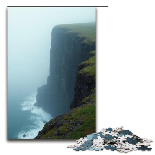 Puzzle für Erwachsene Cliff 1000-teiliges Holzpuzzle für Kinder ab 12 Jahren Lernspielzeug 1000 Teile (75 x 50 cm) von mowenbingpeng