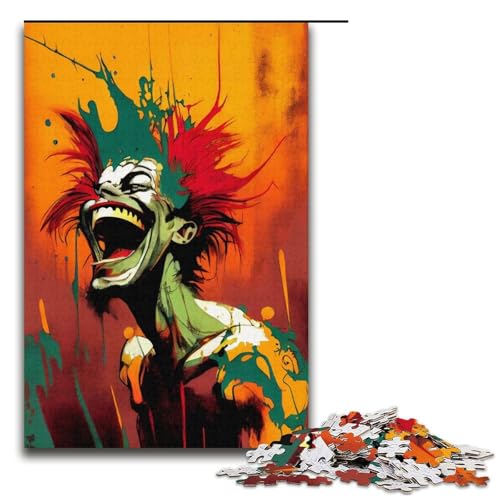 Puzzle für Erwachsene Comic-Wahnsinn 1000-teiliges Papierpuzzle für Kinder ab 12 Jahren Heimdekoration 1000 Teile (38 x 26 cm) von mowenbingpeng