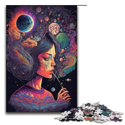 Puzzle für Erwachsene Cosmic High 1000-teiliges Papierpuzzle für Kinder ab 12 Jahren Lernspielzeug 1000 Teile (38 x 26 cm) von mowenbingpeng