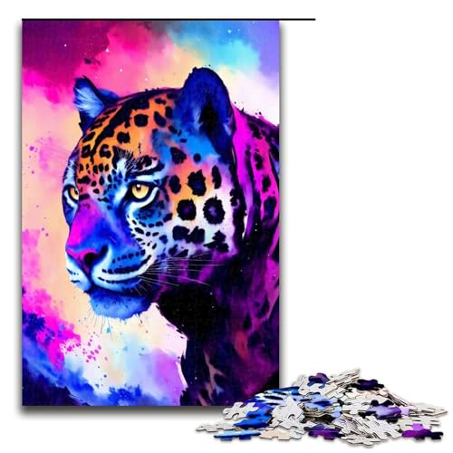 Puzzle für Erwachsene Cosmic Jaguar 1000-teiliges Holzpuzzle für Kinder ab 12 Jahren Lernspielzeug 1000 Teile (75 x 50 cm) von mowenbingpeng