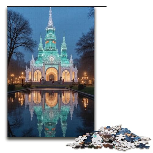 Puzzle für Erwachsene Crystal Palace 1000 Teile Holzpuzzle für Erwachsene und Kinder ab 12 Jahren 1000 Teile (38 x 26 cm) von mowenbingpeng