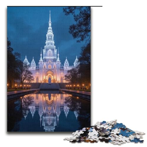 Puzzle für Erwachsene Crystal Palace 1000 Teile Holzpuzzle für Erwachsene und Kinder ab 12 Jahren Lernspielzeug 1000 Teile (38 x 26 cm) von mowenbingpeng