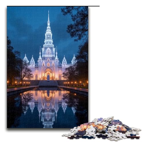 Puzzle für Erwachsene Crystal Palace 1000-teiliges Holzpuzzle für Familienspiele 1000 Teile (75 x 50 cm) von mowenbingpeng
