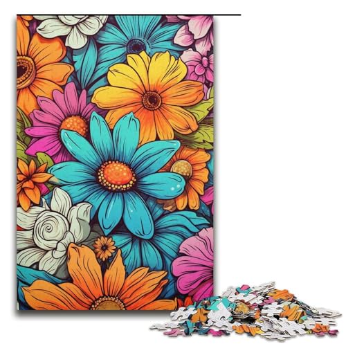 Puzzle für Erwachsene Daisy_Colorful 1000 Teile Puzzle Tolles Geschenk Geeignet für und Teenager ab 14 Jahren 1000 PCS (38x26cm) von mowenbingpeng