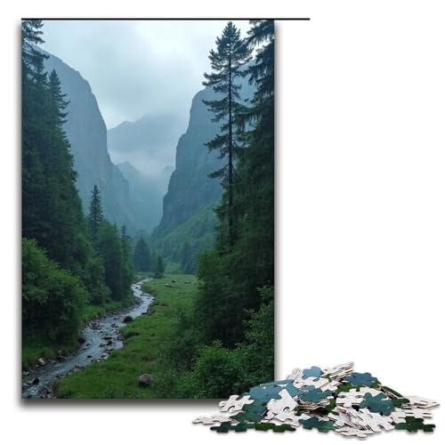 Puzzle für Erwachsene Deep Valley 1000-teiliges Holzpuzzle für Familienspiele 1000 Teile (75 x 50 cm) von mowenbingpeng