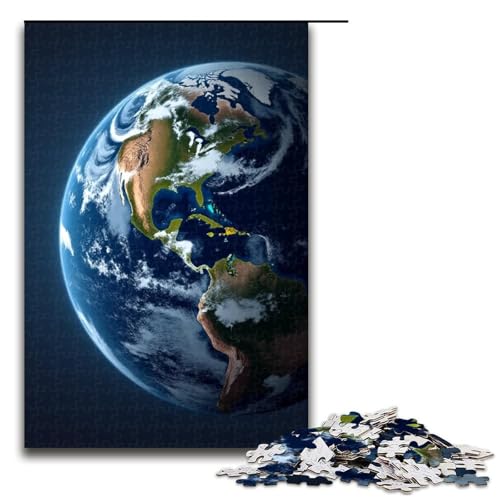 Puzzle für Erwachsene Die Weite Erde 1000 Teile Holzpuzzle für Erwachsene und Kinder ab 12 Jahren Lernspielzeug 1000 Teile (75 x 50 cm) von mowenbingpeng