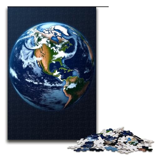 Puzzle für Erwachsene Die Weite Erde 1000 Teile Holzpuzzle für Erwachsene und Kinder ab 12 Jahren Lernspielzeug 1000 Teile (75 x 50 cm) von mowenbingpeng