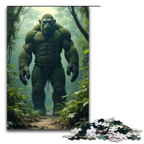 Puzzle für Erwachsene Dschungel riesiges 1000-teiliges Holzpuzzle für Kinder ab 12 Jahren Lernspielzeug 1000 Teile (75 x 50 cm) von mowenbingpeng