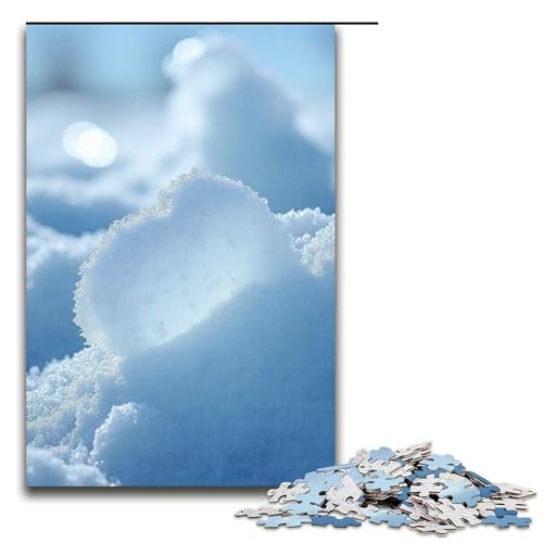 Puzzle für Erwachsene EIS und Schnee 1000 Teile Holzpuzzle für Kinder ab 12 Jahren Lernspielzeug 1000 Teile (75 x 50 cm) von mowenbingpeng