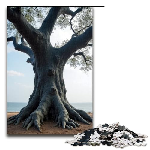 Puzzle für Erwachsene Eisenstamm und gedrehte Äste 1000 Teile Holzpuzzle für Erwachsene und Kinder ab 12 Jahren Lernspielzeug 1000 Teile (75 x 50 cm) von mowenbingpeng