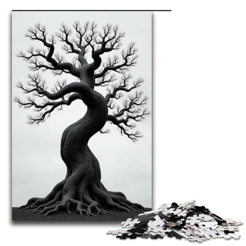 Puzzle für Erwachsene Eisenstamm und gedrehte Äste 1000 Teile Holzpuzzle für Erwachsene und Kinder ab 12 Jahren Lernspielzeug 1000 Teile (75 x 50 cm) von mowenbingpeng