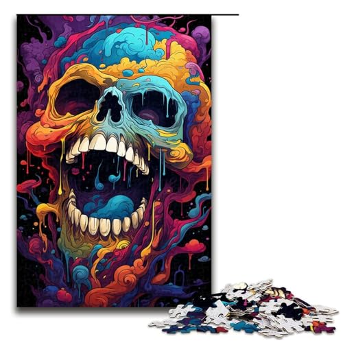 Puzzle für Erwachsene Fantasie Bunte Monster 1000 Teile Holzpuzzle für Kinder ab 12 Jahren anspruchsvolles Spiel 1000 Teile (75 x 50 cm) von mowenbingpeng