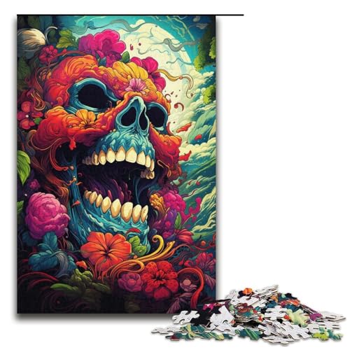 Puzzle für Erwachsene Fantasie buntes Monster 1000 Teile Holzpuzzle für Kinder ab 12 Jahren Heimdekoration 1000 Teile (38 x 26 cm) von mowenbingpeng