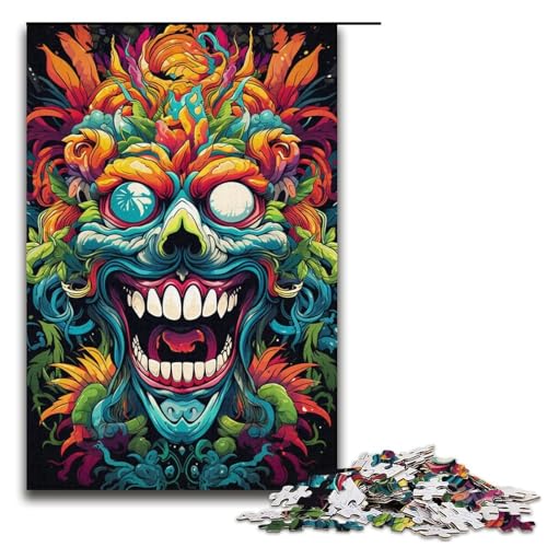 Puzzle für Erwachsene Fantasie buntes Monster 1000 Teile tolles Geschenk geeignet für Teenager ab 14 Jahren 1000 Teile (38 x 26 cm) von mowenbingpeng