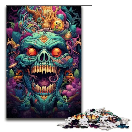 Puzzle für Erwachsene Fantasie buntes Monster 1000 Teile tolles Geschenk geeignet für Teenager ab 14 Jahren 1000 Teile (75 x 50 cm) von mowenbingpeng