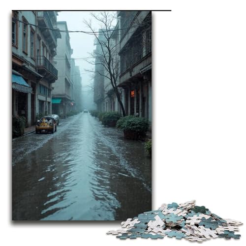 Puzzle für Erwachsene Flut 1000 Teile Holzpuzzle für Kinder ab 12 Jahren Lernspielzeug 1000 Teile (75 x 50 cm) von mowenbingpeng