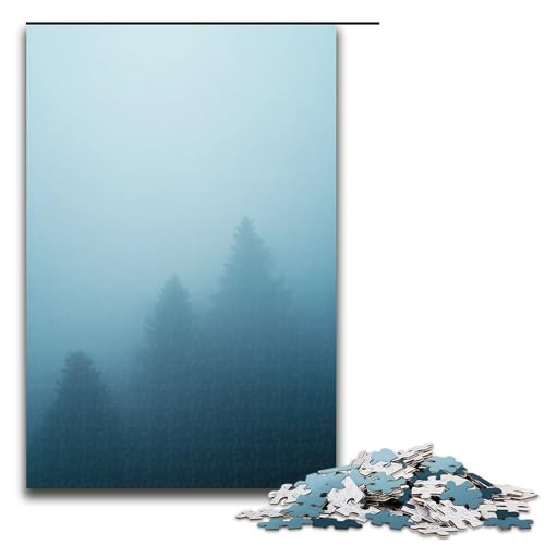 Puzzle für Erwachsene Foggy 1000 Teile Holzpuzzle für Erwachsene und Kinder ab 12 Jahren Lernspielzeug 1000 Teile (75 x 50 cm) von mowenbingpeng