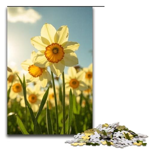 Puzzle für Erwachsene Frühlingsfreude 1000 Teile Holzpuzzle für Erwachsene und Kinder ab 12 Jahren 1000 Teile (75 x 50 cm) von mowenbingpeng
