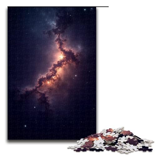 Puzzle für Erwachsene Galaxie 1000-teiliges Holzpuzzle für Familienspiele 1000 Teile (75 x 50 cm) von mowenbingpeng