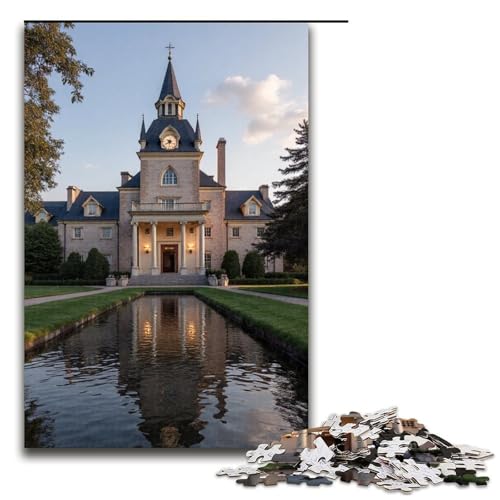 Puzzle für Erwachsene Haus 1000 Teile Holzpuzzle für Erwachsene und Kinder ab 12 Jahren 1000 Teile (75 x 50 cm) von mowenbingpeng