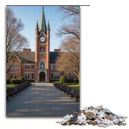 Puzzle für Erwachsene Haus 1000 Teile Holzpuzzle für Erwachsene und Kinder ab 12 Jahren Lernspielzeug 1000 Teile (38 x 26 cm) von mowenbingpeng