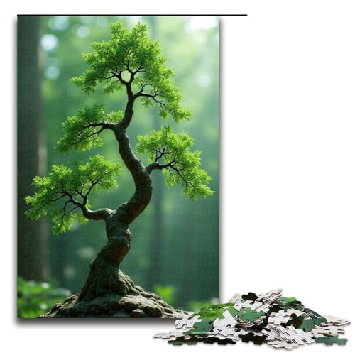 Puzzle für Erwachsene Jadebaum und Äste 1000 Teile Holzpuzzle für Kinder ab 12 Jahren anspruchsvolles Spiel 1000 Teile (75 x 50 cm) von mowenbingpeng