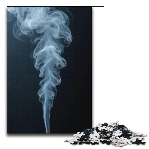 Puzzle für Erwachsene Kätzchenrauch 1000 Teile Holzpuzzle für Kinder ab 12 Jahren Heimdekoration 1000 Teile (38 x 26 cm) von mowenbingpeng
