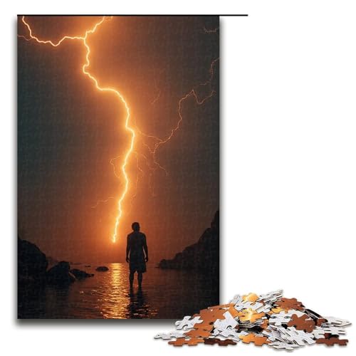 Puzzle für Erwachsene Light Swing 1000-teiliges Holzpuzzle für Kinder ab 12 Jahren Lernspielzeug 1000 Teile (75 x 50 cm) von mowenbingpeng