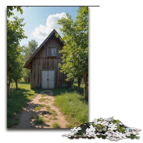 Puzzle für Erwachsene Melonenschuppen und Pflaumenbäume 1000-teiliges Holzpuzzle für Erwachsene und Kinder ab 12 Jahren 1000 Teile (38 x 26 cm) von mowenbingpeng