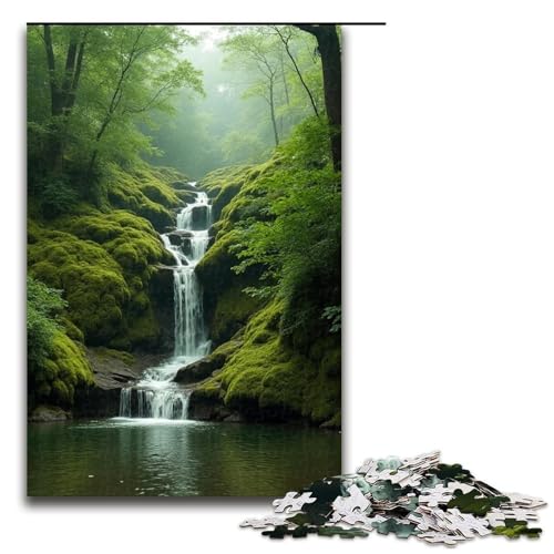 Puzzle für Erwachsene Moosrutsche 1000 Teile Holzpuzzle für Erwachsene und Kinder ab 12 Jahren 1000 Teile (75 x 50 cm) von mowenbingpeng