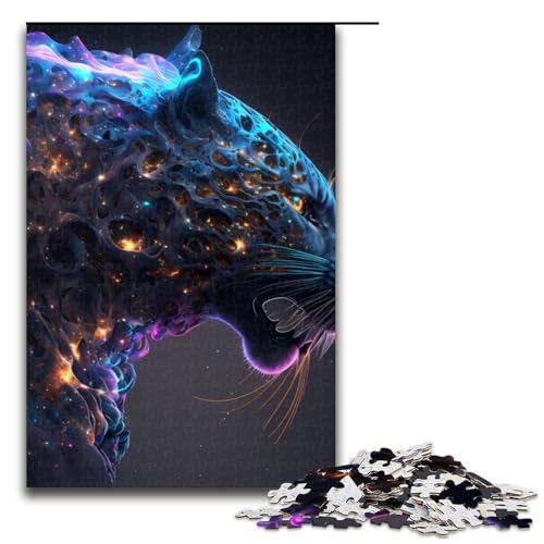 Puzzle für Erwachsene Panther 1000 Teile Holzpuzzle für Erwachsene und Kinder ab 12 Jahren Lernspielzeug 1000 Teile (75 x 50 cm) von mowenbingpeng